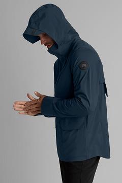 Chamarras Canada Goose Hombre Outlet - Meaford Chubasquero Black Label Azules Oscuro RT2850194